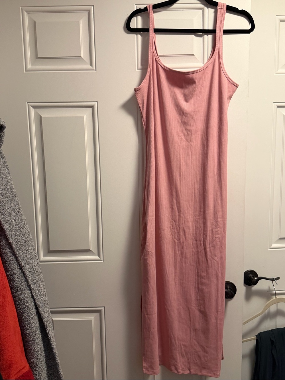 PINK Victoria's Secret Soft Scoop Neck Pink Maxi Dress with Slits | Pink | XL